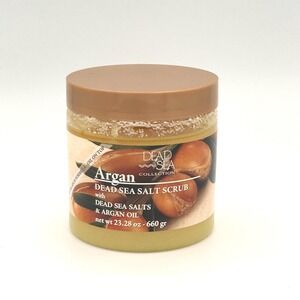 Dead Sea Collection Salt Scrub Unisex 23.28oz Yellow Argan Oil Exfoliating
